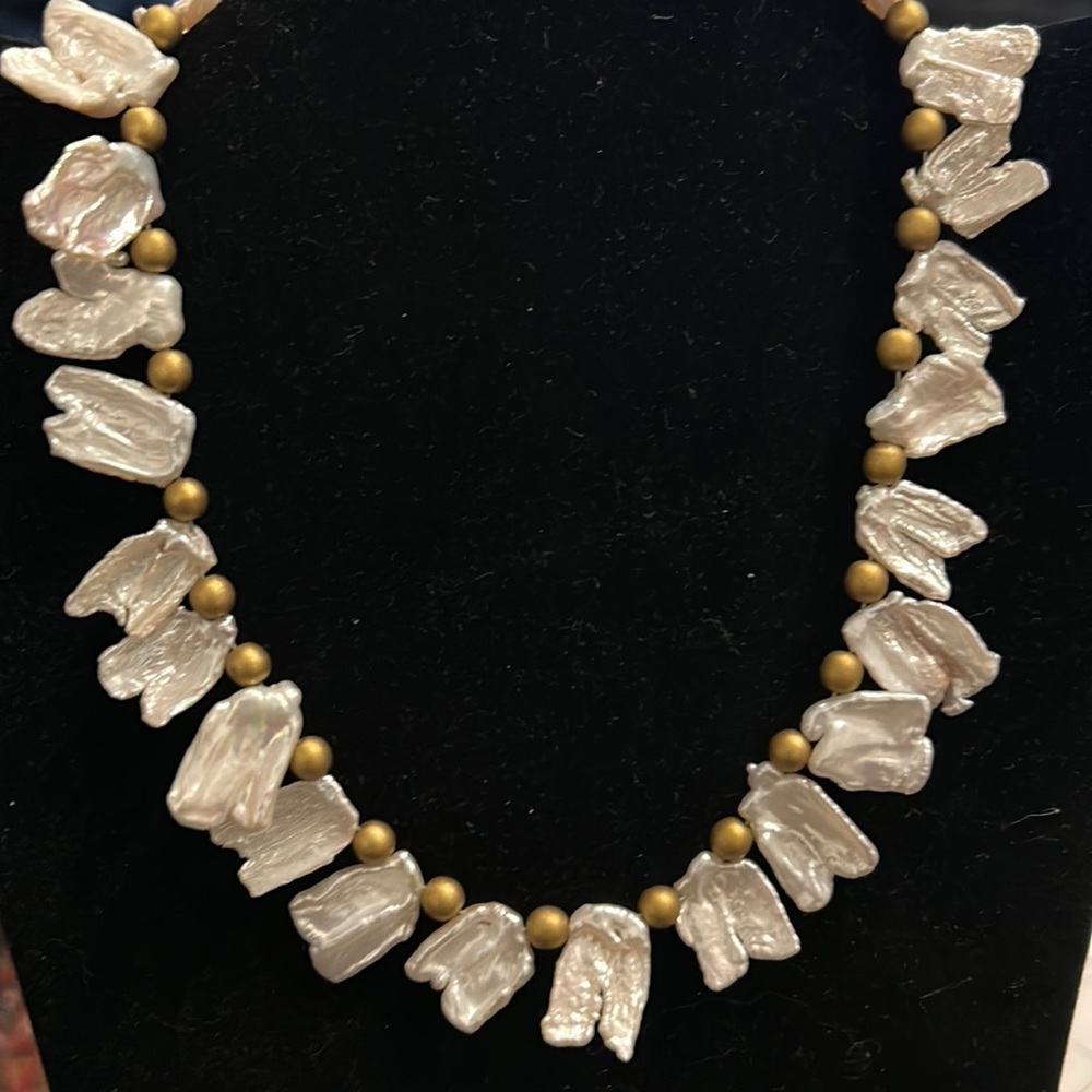 Biwa Pearl Necklace